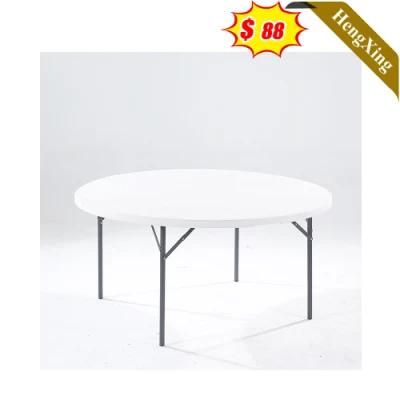 Chinese Wholesale Modern Dining Furniture White Foldable Round Dining Table