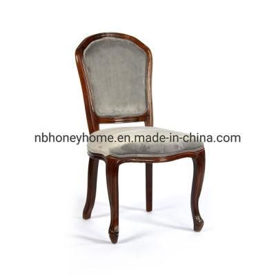 Classic Design French Vintage Louis Retro Oak Frame Upholstery Dining Chair