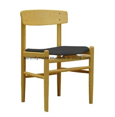 China Foshan Wooden Furniture Restaurant/Cafe Padded Seat Wooden Dining Chair