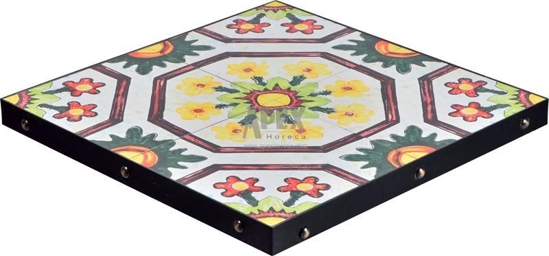 Industrial Style Ceramic Table Top for Restaurant, Outdoor Restaurant Table