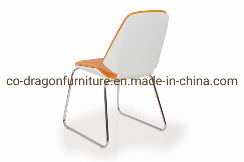 Modern Wooden Furniture Dining Chair with Leather and Metal Legs
