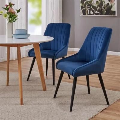 Dining Velvet Chair 2021 New Design Furniture Dining Room Table Set Slipcovered Velvet Dining Chair Fabric Furniture Chair