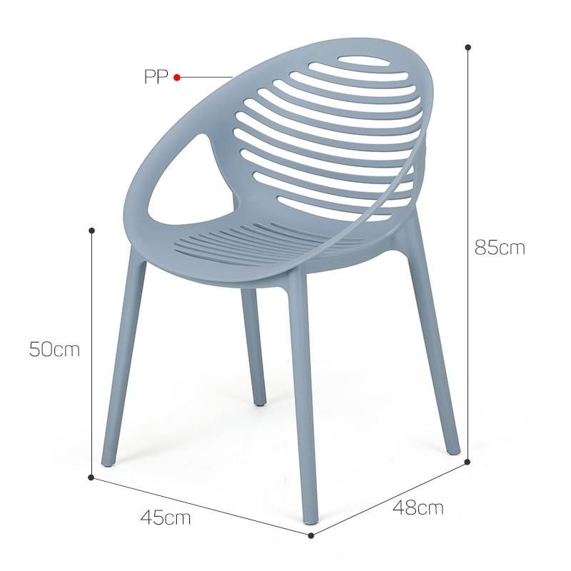 Wholesale Outdoor Coffee Plastic Dining Room Chair with Backrest