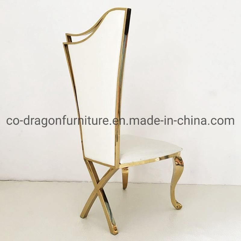 Hot Sale Luxury Gold Stainless Steel Leather Dining Chair Furniture
