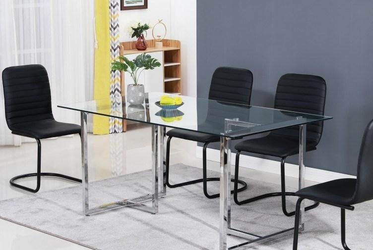 Modern Home Furniture Table Glass Top Dining Table