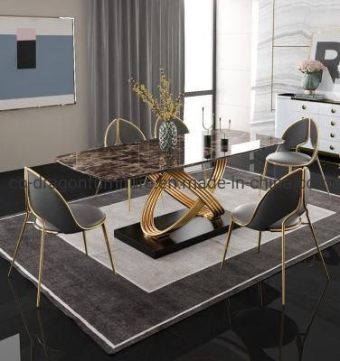 2021 New Design Steel Dining Table for Living Room Furniture