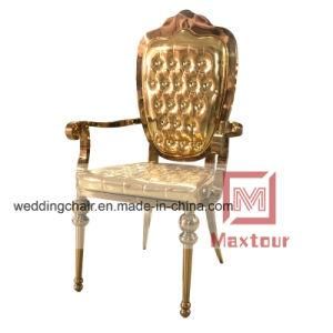 Golden Luxurious Durable Wedding Party Stainless Steel Wedding Chair
