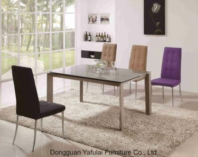 Classic Hot Sale Extension Grey Glass Home Dining Table