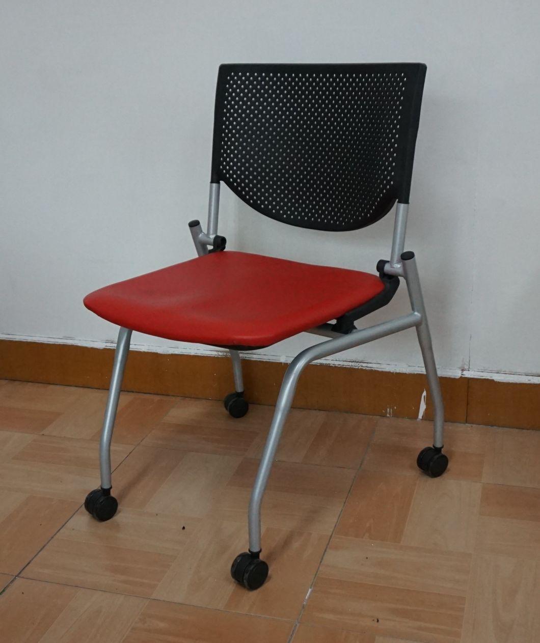 Modern Furniture Metal Leg Plastic Folding Meeting Training Chair