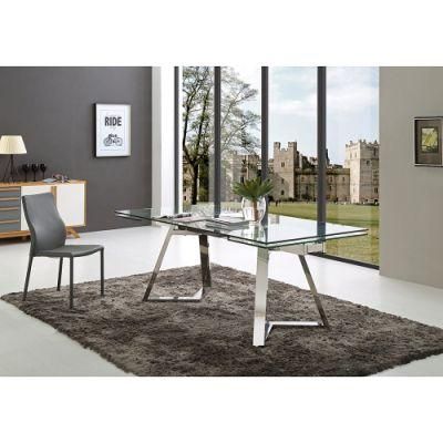 Clear Glass Table Restaurant Dining Room Furniture