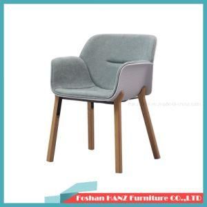 Modern Optional Fixed Seat with Solid Ash Wood Base Restaurant Chair