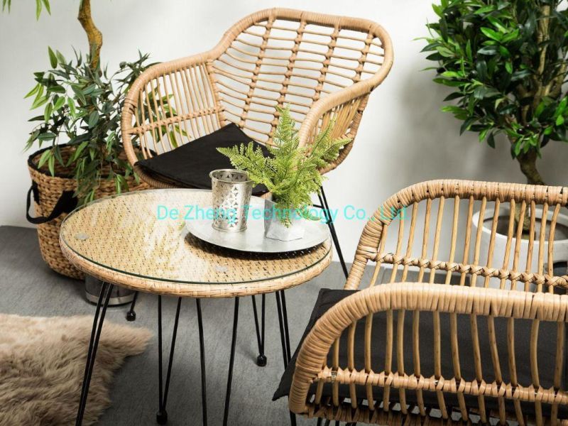 China Latest Leisure Waterproof Bistro Terrace Forest Round Rattan Outdoor Furniture Chair