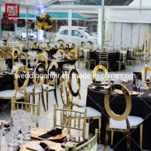 Modern Royal Luxury Gold Golden Hotel Banquet Restaurant Dining Furniture Stainless Steel Wedding Chair