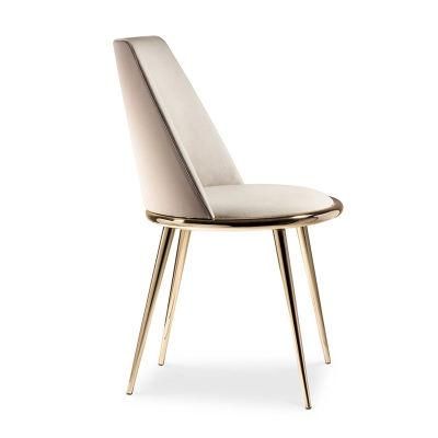 Faux Leather Room Chair Rose Gold Dining Chair