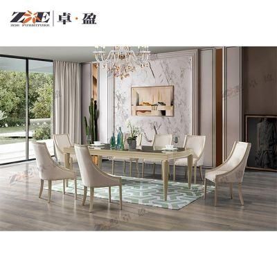 Luxury Golden Design Wooden Dining Room Set in Dubai Design