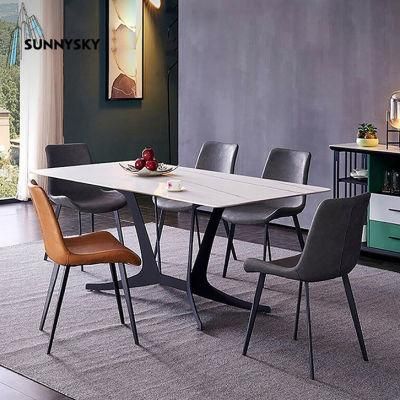 Artificial Natural Designer Dark Wood Large Dining Table to Seat 12