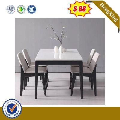 Simple Fashion White Wooden Table Set Dining Table with Chairs