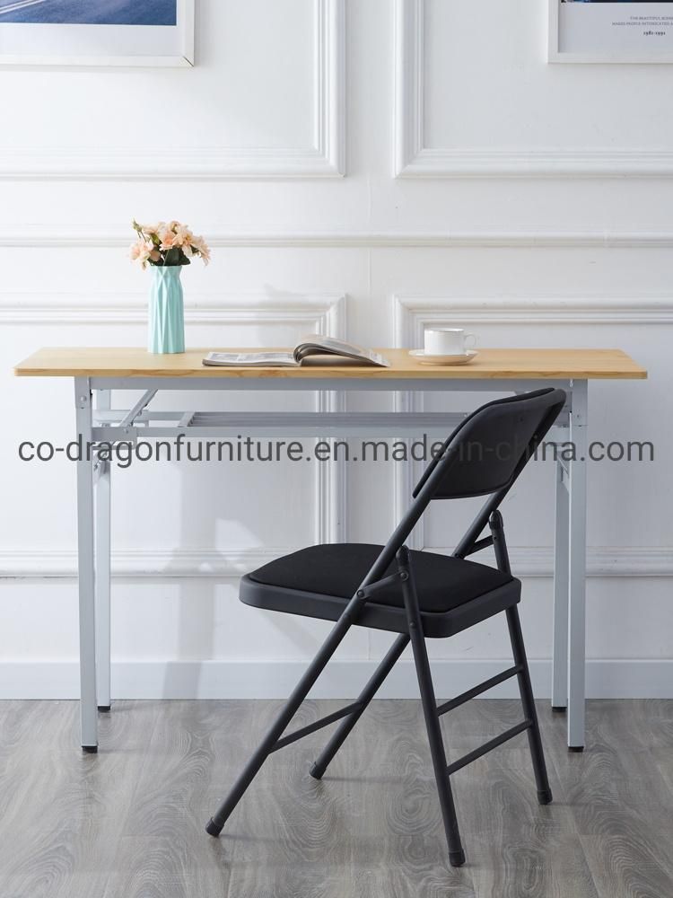 Wholesale Home Furniture Cheap Metal PU Foldable Dining Chair