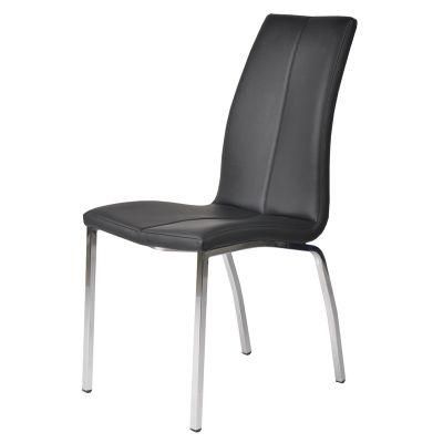 Wholesale Luxury Modern Fabric Upholstered Seat PU Dining Chairs with Metal Legs Lounge Home Dining Room Furniture