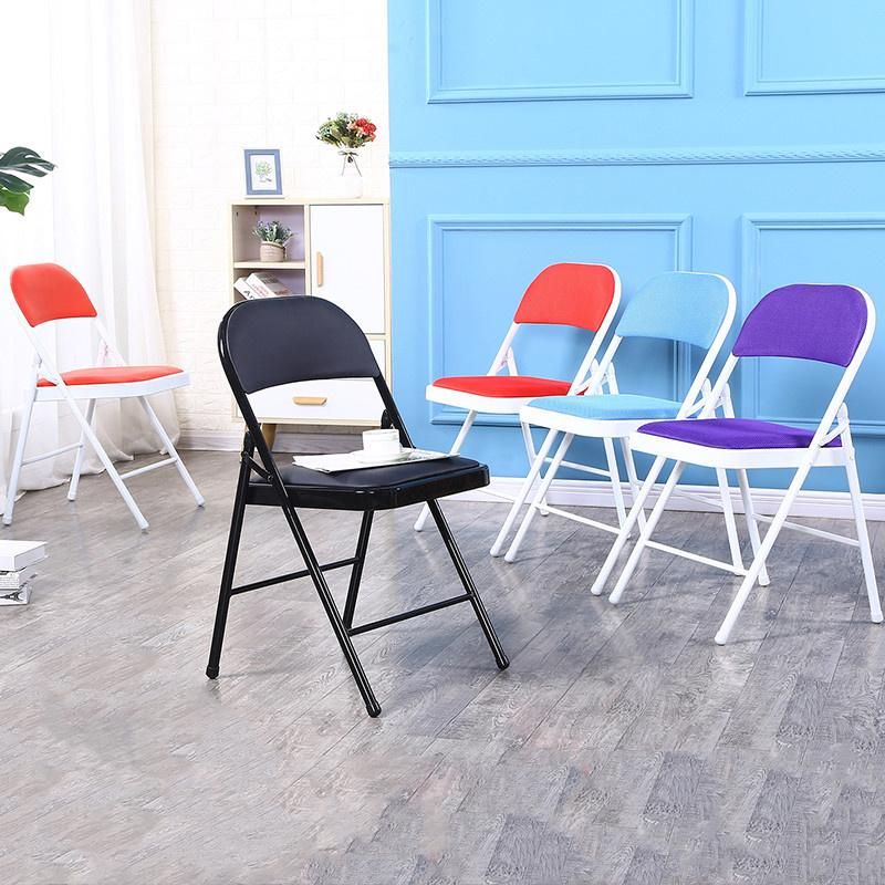Wholesale Padded Cheap Used Metal Tube Steel Folding Chair
