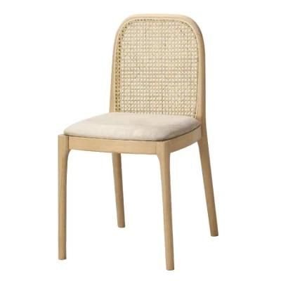 Kvj-9037 Modern Restaurant Wooden Rattan Dining Chair