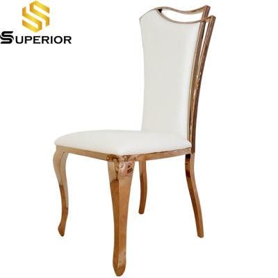 Stainless Steel Luxury Hotel Wedding Gold Chair for Events Furniture