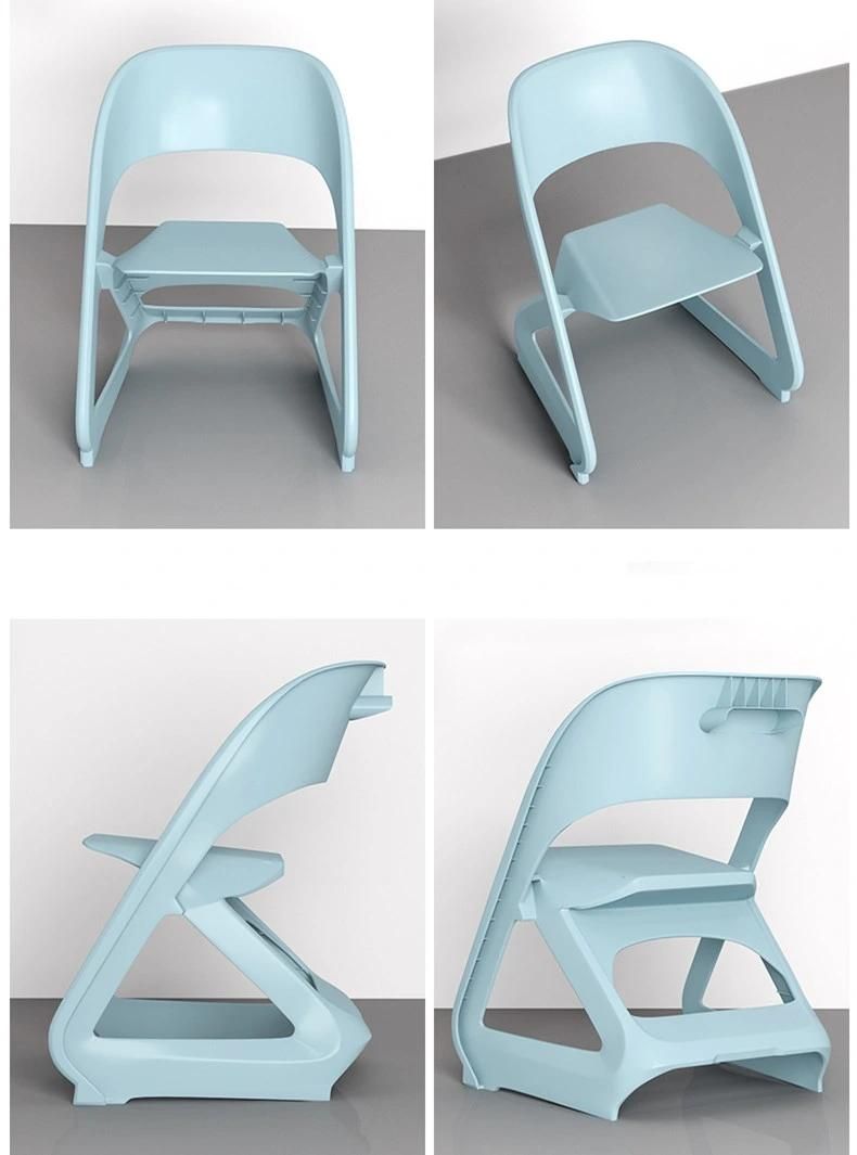 White Modern Training Chair Stackable Visitor Office Conference Plastic Meeting Chair Back Support Chairs Wholesale Stackable