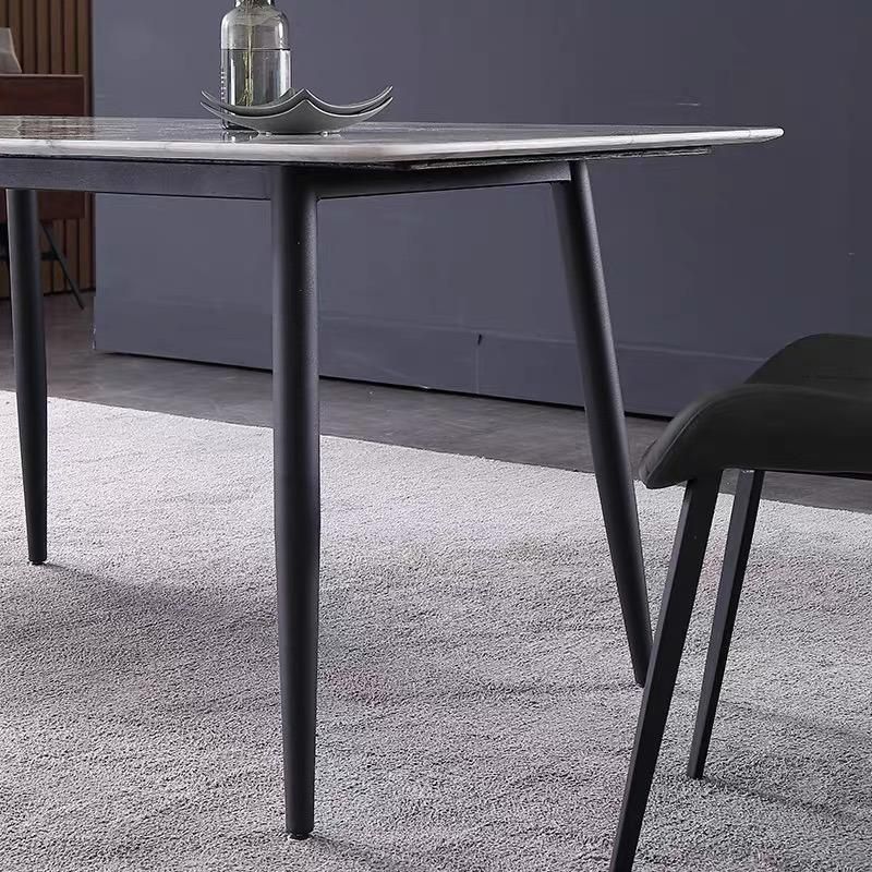 Modern Style European Home Furniture Stainless Steel Dining Table and Chair Set