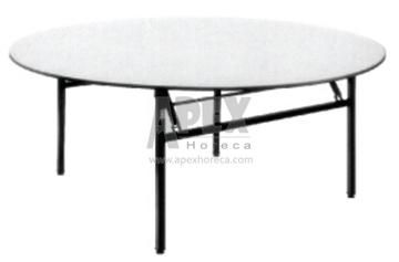 Wooden Folding Round Table Hotel Furniture Event Table