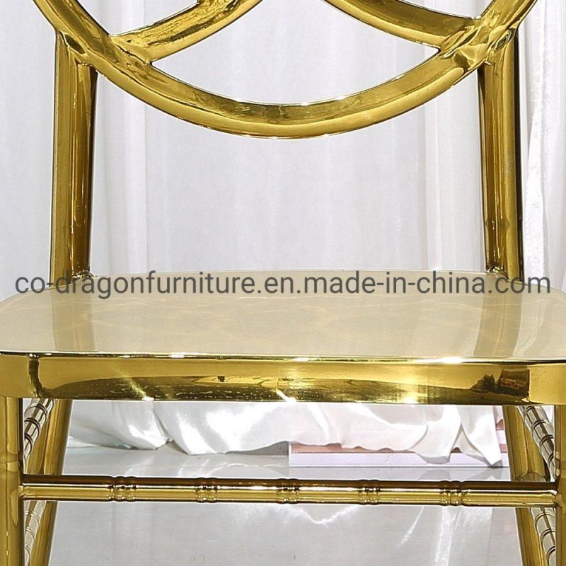 Luxury Wholesale Gold Stainless Steel Wedding Chair for Dining Furniture