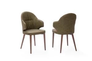 Special Shape Armrest Dining Chair OEM Wood Restaurant Furniture