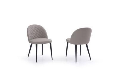 Modern Fashion Style Home Hotel Restaurant Metal PU Dining Chair