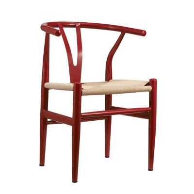 Classic Furniture From China Metal Restaurant Chairs Y Back Rope Woven Chair