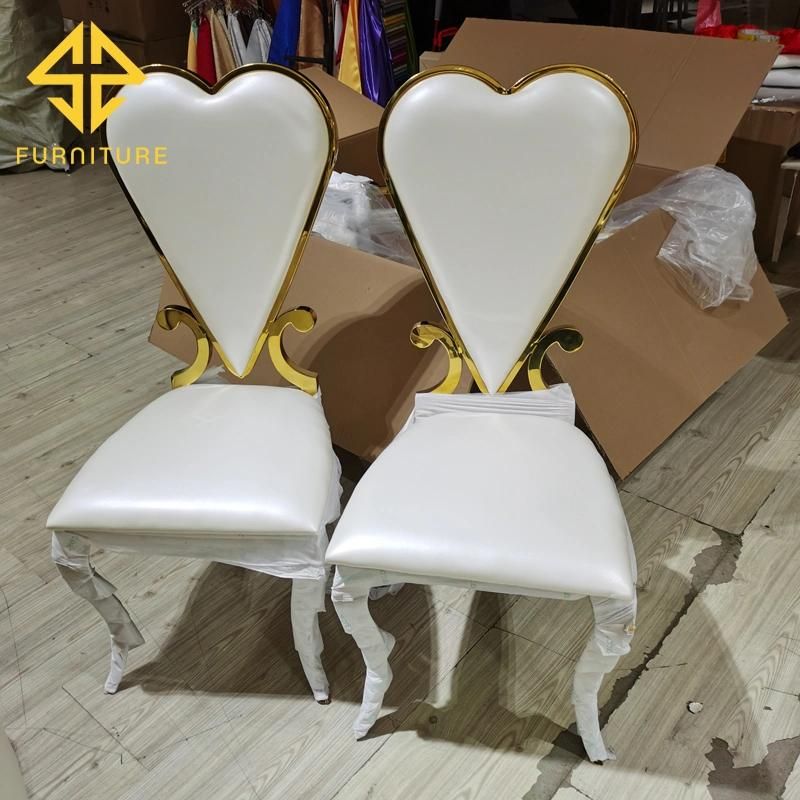 Modern Hot-Selling Personalized Wedding Banquet Metal Leather Dining Chair