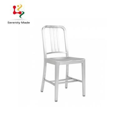 Industrial Style Modern Restaurant Furniture Metal Frame Dining Chairs with Footstep