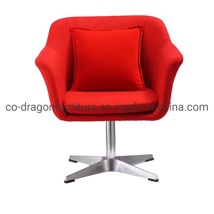Modern Fabric Living Room Furniture Swivel Metal Legs Dining Chair