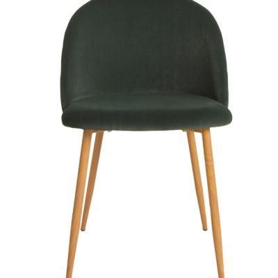Hotel Furniture Armrest Upholstery Velvet Fabrics Modern Single Restaurant Dining Sofa Chair