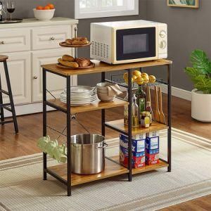 Storage Cabinet Living Room Book Shelf Metal Frame