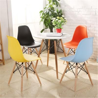 Modern Cheap Muebles PARA EL Hogar Wooden Legs Plastic Dinner Kitchen Dining Chairs for Sale