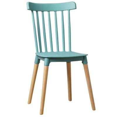 Beech Wood+PP Seat Windsor Dining Chairs for Home and Restaurant
