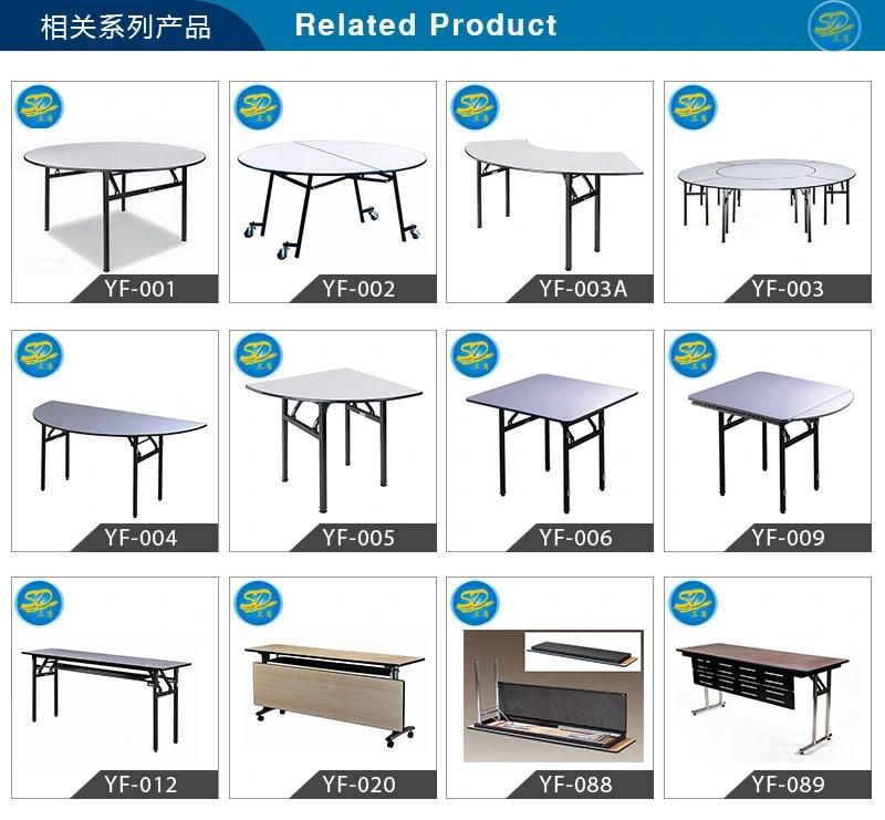 Factory Directly Sell Plywood PVC Hotel Dining Folding Table