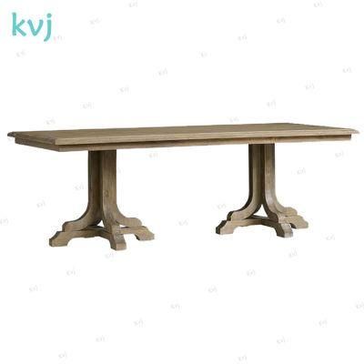 Kvj-7219 Rustic Vintage Reclaimed Solid Wood Dining Table