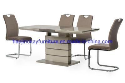 MDF Extending Dining Room Furniture Extendable 6/8 Seat Modern Dining Table and Chairs Set