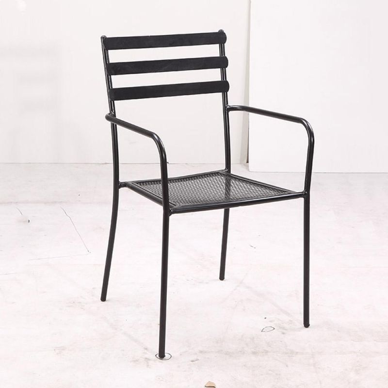 USA Market Grilled Restaurant Dining Room Steel Furniture Outdoor Iron Mesh Chair