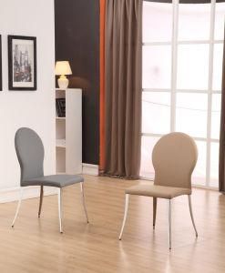 Cheaper Dining Room Sets Chromed Metal PU Dining Chair