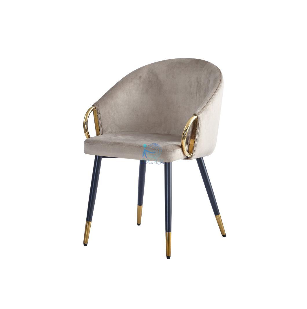Velvet Chair with Chromed Leg 2PCS/CTN 624PCS/40hq