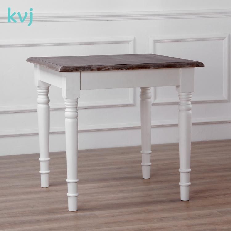 Kvj-7258 Nordic White Antique Small Disassembled Dining Table