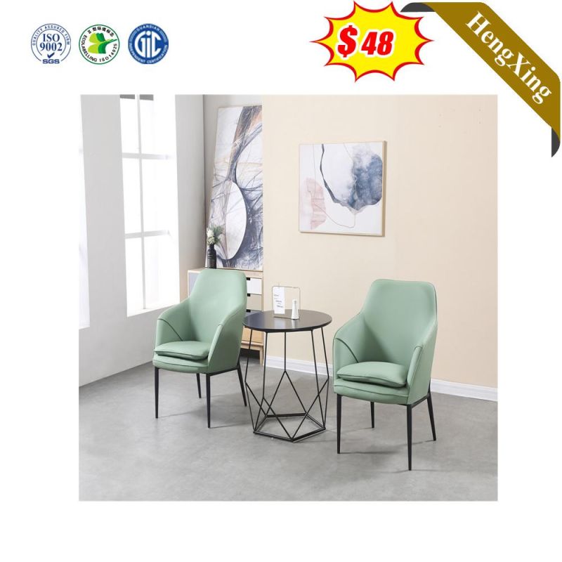 Modern Cheap Furniture Metal Steel Frame Work Visitor Leather Dining Chair