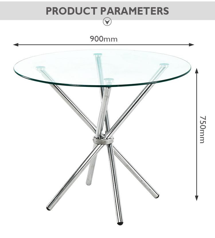 Home Dining Room Furniture Classic Design Simple Modern Stylish Glass Dining Tables