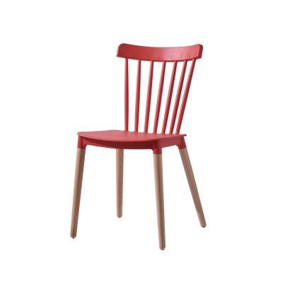 Chaise Bois Et Plastique Orange Guest Chairs Windsor Style Armless Wooden Chair